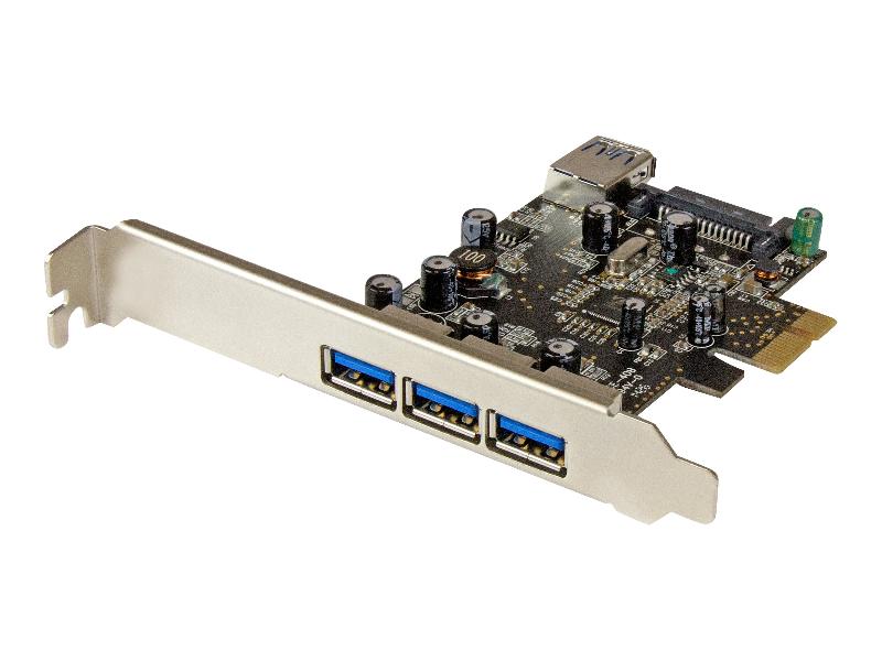 STARTECH.COM CARTE CONTRÔLEUR PCI EXPRESS À 4 PORTS USB 3.0 - 3 EXTERNES 1 INTERNE - ADAPTATEUR PCIE USB AVEC UASP - ADAPTATEUR USB - PCIE 2.0 - USB 3.0 X 4