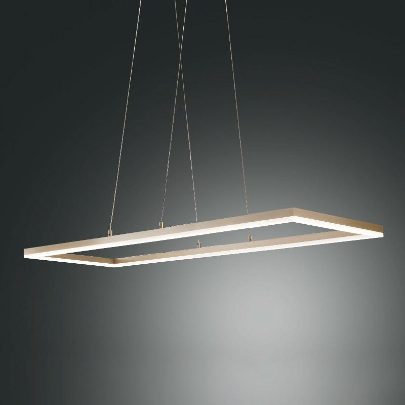 FABAS LUCE SUSPENSION LED BARD 92X32 CM EN FINITION DORÉ MAT