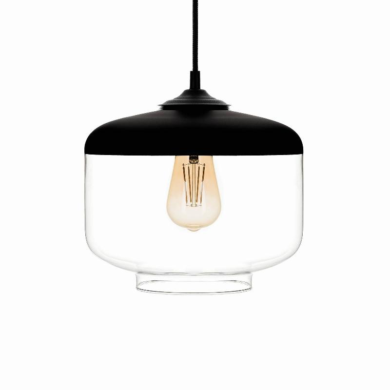 SOLBIKA LIGHTING SUSPENSION MONOCHROME FLASH CLAIR/NOIR Ø 25CM