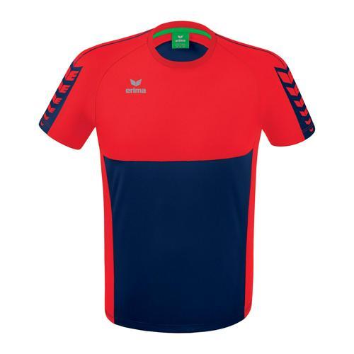 T-SHIRT - ERIMA - SIX WINGS NAVY/ROUGE