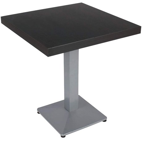 TABLE DE RESTAURANT DUROLIGHT WENGÉ ET SILVER 60 X 60 CM