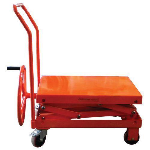 TABLE ÉLÉVATRICE MANUELLE À MANIVELLE 250 KG - STOCKMAN