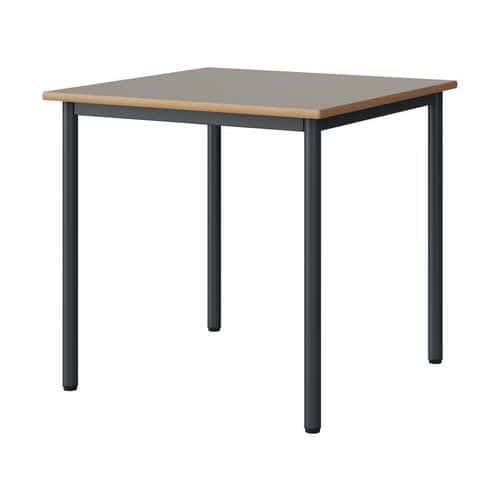 TABLE MALIBU 80X80CM T6 4P STRA ALAISÉ GRIS U727/GRIS 7016
