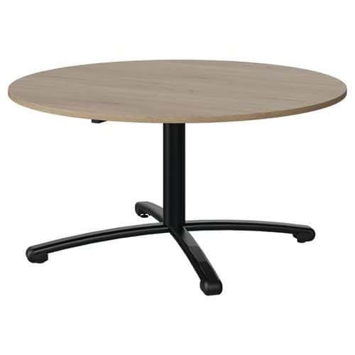 TABLE MALIBU Ø 120 T3 PC STRA ABS CHÊNE 1146/NOIR 9005