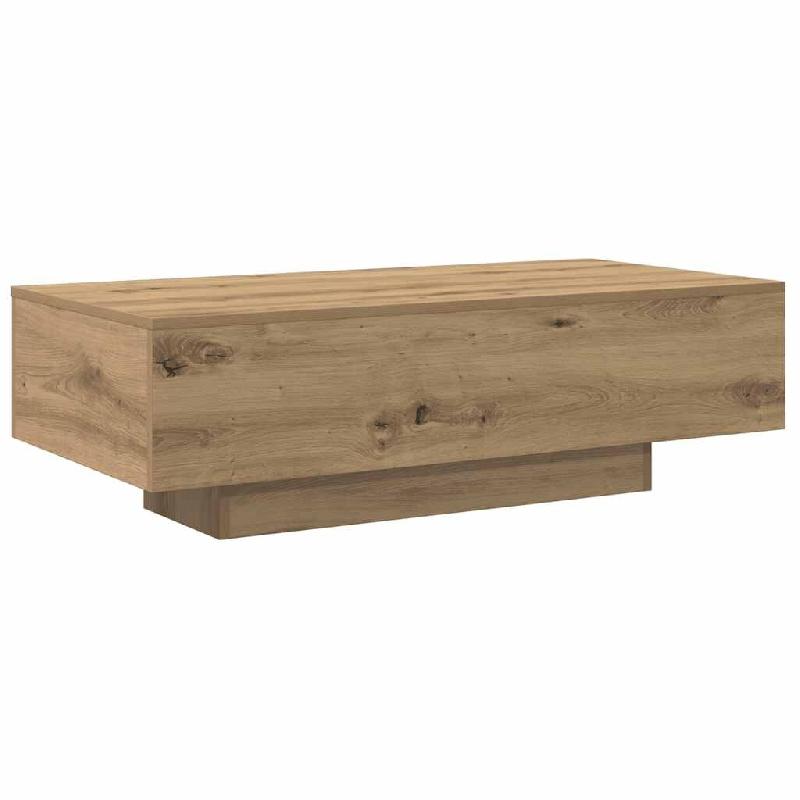 VidaXL Table basse chêne artisanal 100x49,5x31 cm bois d'ingénierie Modèle Cristal Pro - 856405_0