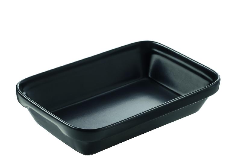 PLAT À FOUR RECTANGULAIRE NOIR PORCELAINE 19X13 CM LONDRES REVOL