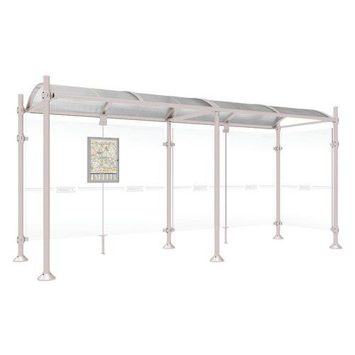 ABRI BUS PROVINCE 5 M 1 BARDAGE LAT. POMMEAU AGORA GRIS 7044 - PROCITY