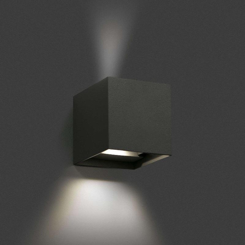 FARO BARCELONA APPLIQUE D\'EXTÉRIEUR LED OLAN, GRIS FONCÉ