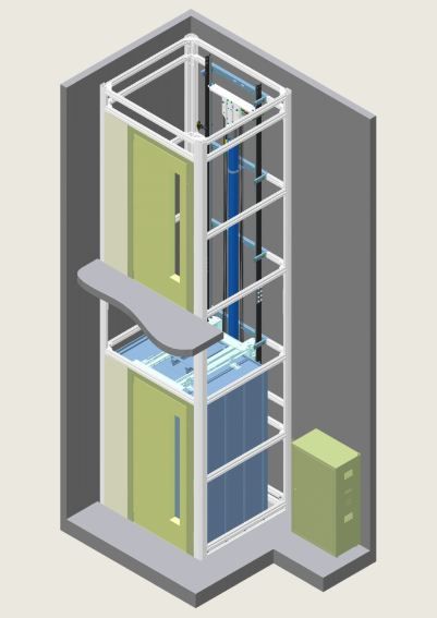 Ascenseur de maison lift basic - kleemann - charge nominale 200 à 450 kg_0