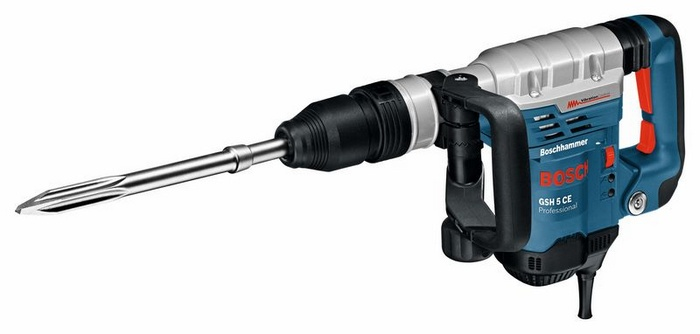 MARTEAU-PIQUEUR FILAIRE BOSCH SDS MAX GSH 5 CE 1150 W 8,3 J AVEC ACCESSOIRES