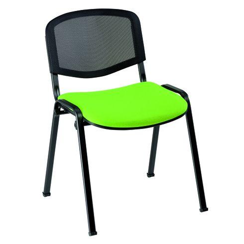 LOT DE 2 - CHAISE CONFÉRENCE - DOSSIER MAILLE ASSISE VERTE