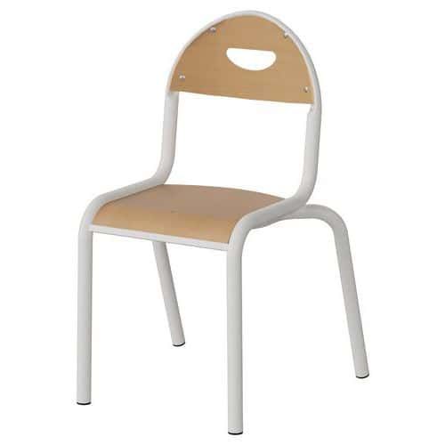 CHAISE MALIBU 4P T2 - ASS/DOS HÊTRE / ALU BLANC 9016 - MANUTAN EXPERT