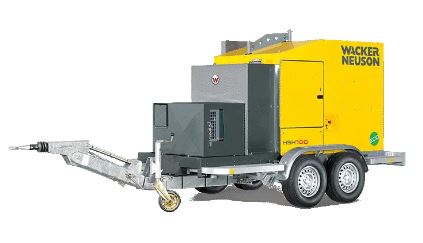 Réchauffeur hydronique de surface HSH - Chauffage Wacker Neuson monté sur remorque_0