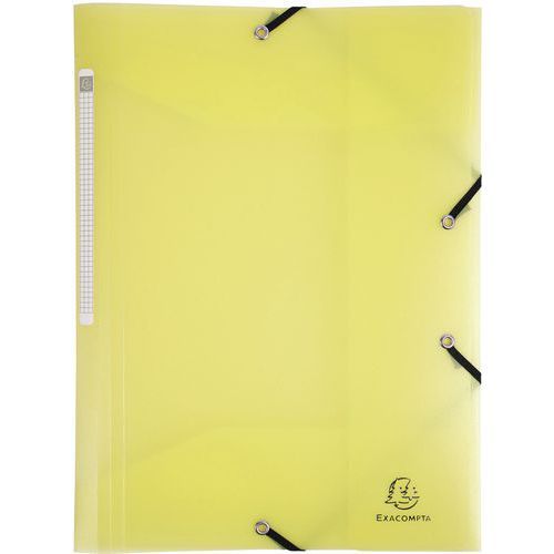 CHEMISE À ÉLASTIQUES JAUNE EN POLYPROPYLÈNE A4 - EXACOMPTA