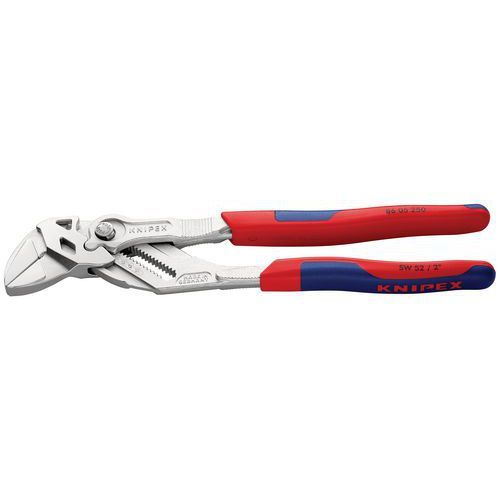 PINCE-CLÉ 250MM - GAINAGE BI-MATIÈRE - CHROMÉE - CAPACITÉ 52MM - KNIPEX