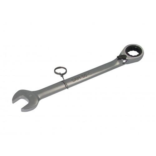 CLÉ MIXTE À CLIQUET 14MM AVEC CLIP INOX FME SAM OUTILLAGE