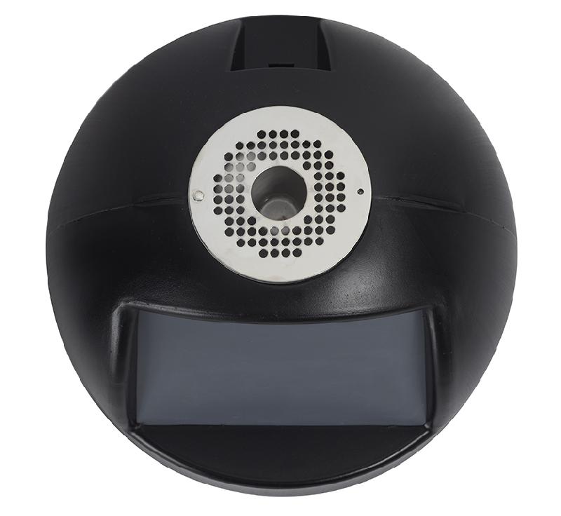 CYVOMAX Poubelle publique avec couvercle à trappe et cendrier 52L Noir - Plastique polyéthylène_0