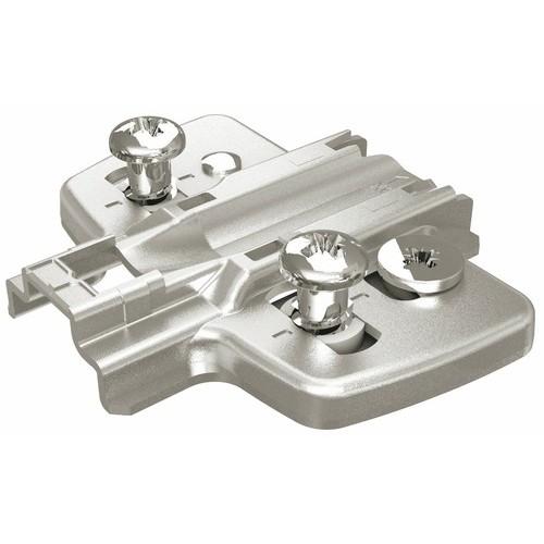 EMBASE POUR FERRURE D'ANGLE AVEC VIS EURO PRÉMONTÉES-D5MM-1PIÈCE HETTICH