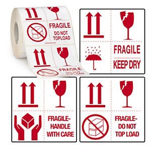 ÉTIQUETTE D'EXPÉDITION FRAGILE - KEEP DRY