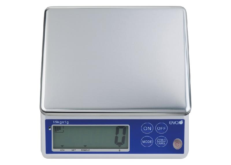 Eva balance de cuisine pro digitale en acier inox 15 kg / 1 g - gris inox 033458_0