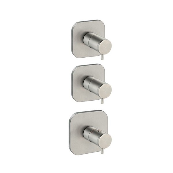 FACADE EXTERNE POUR BATI THERMOSTATIQUE INOX 316 CARRE ARRONDI ROBINETTERIE IX - CRISTINA ONDYNA XX67228