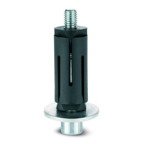 FIXATIONS EXPANSIBLES POUR ROULETTES - TUBE ROND - 100 KG - INOX TENTE