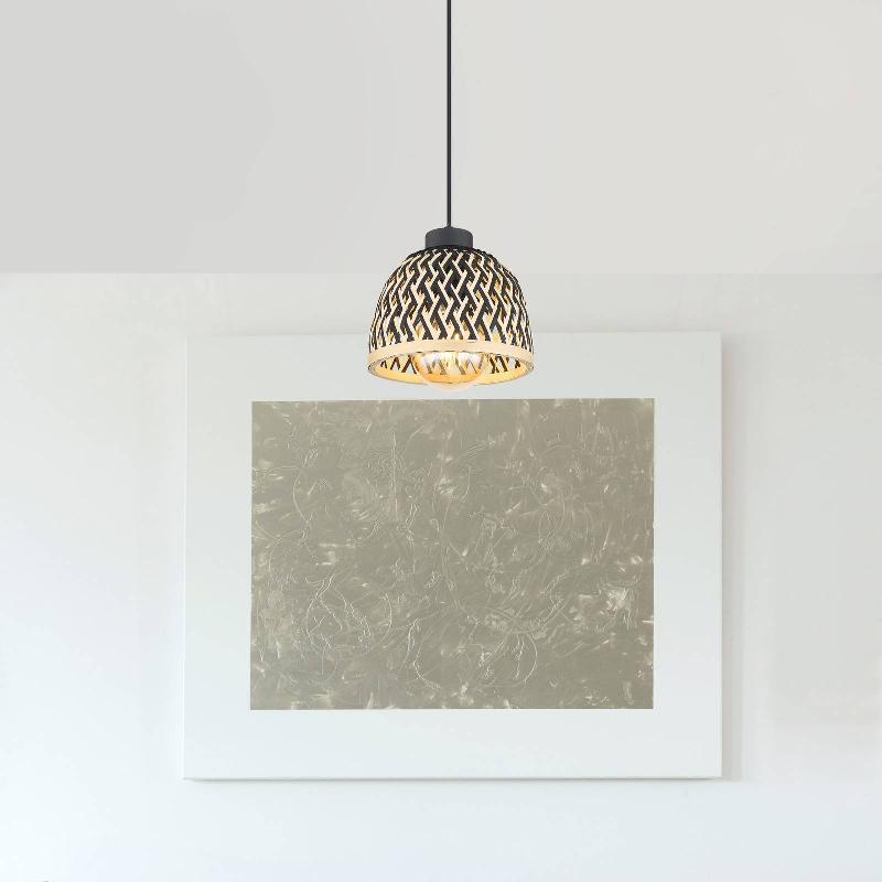 GLOBO SUSPENSION COLLY ABAT-JOUR TREILLIS BAMBOU, Ø20CM