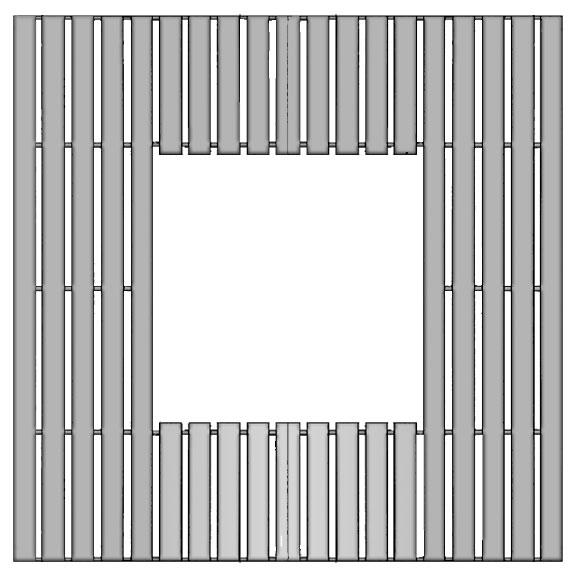 Grille d'arbre carré autoportante en acier - Résistance 3,5 T - Dimension 1280 X 1280 mm - Série trafic - ARES_0