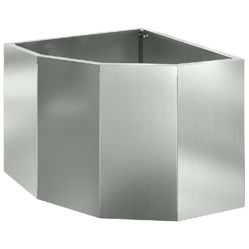 Helloshop26 - Jardinière d'angle moderne épurée 45 x 45 x 35 cm design durable en acier galvanisé argent 02_0052892 - acier 3000237637991_0
