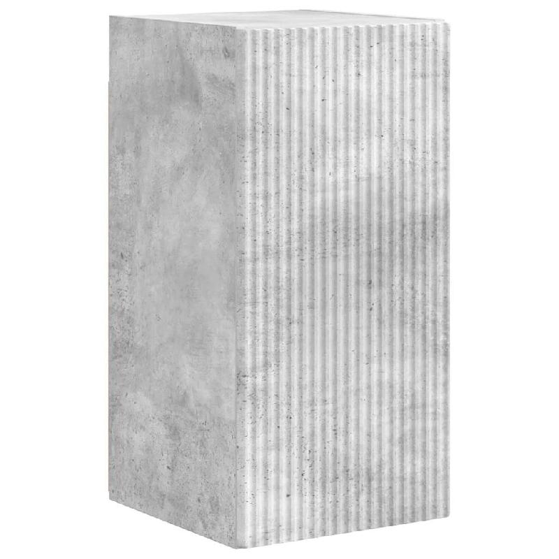 Helloshop26 - Meuble TV mural moderne avec rangement pratique 30 x 31 x 60 cm en bois d'ingénierie béton 02_0054955 - Bois massif 3000238740386_0
