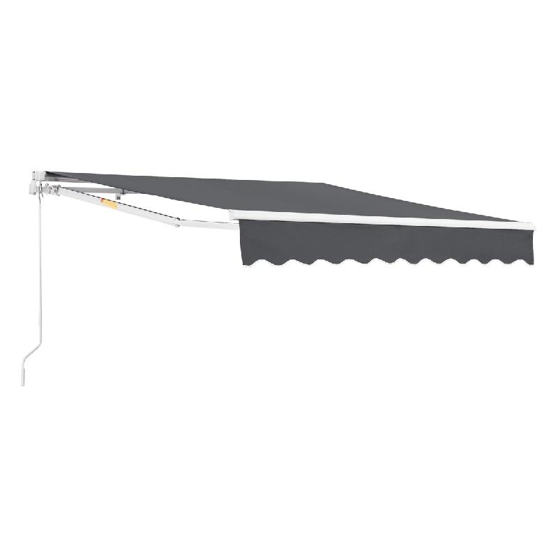 Helloshop26 - Store banne avec manivelle 250 x 200 cm gris foncé 03_0008300 - gris aluminium 3001925147761_0