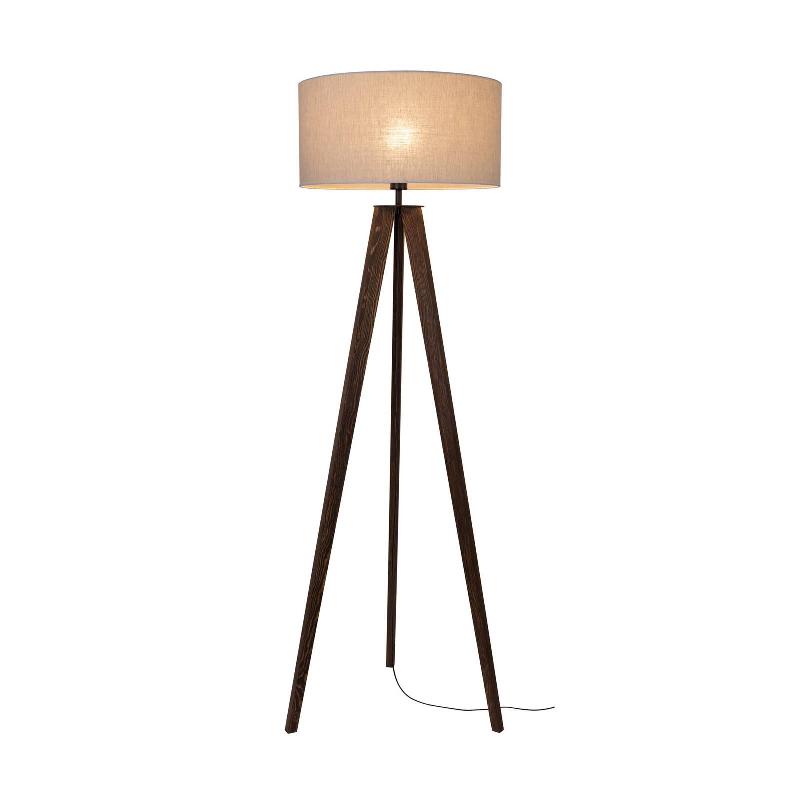 BRITOP LAMPADAIRE MAIRA, TRÉPIED, NOYER, BEIGE