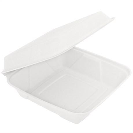 LARGE BOXE BIONIC 1 COMPARTIMENT 22.5X22.5X7.5 CM CELLULOSE BLANC (VENDU PAR 200)
