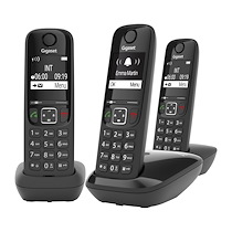 PACK TRIO TÉLÉPHONE SANS FIL GIGASET AS690 - NOIR