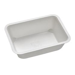 Packnwood FHC - 400Pcs - Barquette scellable en pulpe laminée PLA - 190x137x55mm, 950ml - blanc Bagasse 210TMFP100_0
