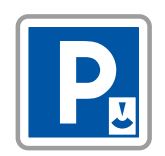 Panneau de signalisation indication - Lieu aménagé pour stationnement gratuit à durée limitée avec contrôle - Type C1b_0
