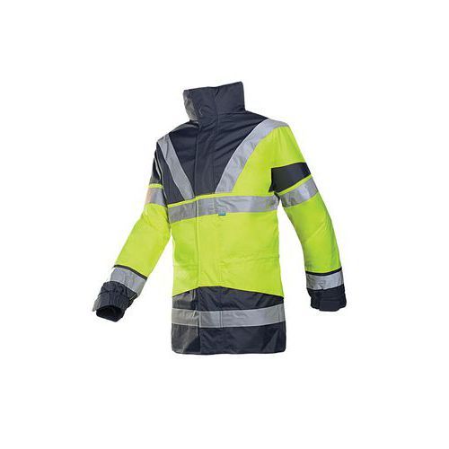 PARKA ÉTANCHE HAUTE VISIBILITÉ SKOLLFIELD JAUNE / MARINE M - SIOEN