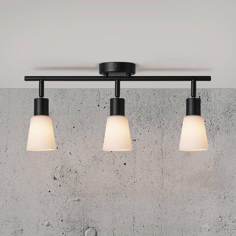 NORDLUX PLAFONNIER COLE EN VERRE ET MÉTAL, 3 LAMPES
