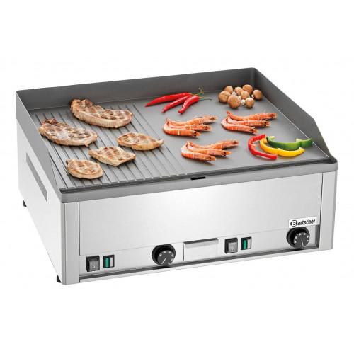 PLANCHA PROFESSIONNELLE ÉLECTRIQUE LISSE ET RAINURÉE DOUBLE BARTSCHER