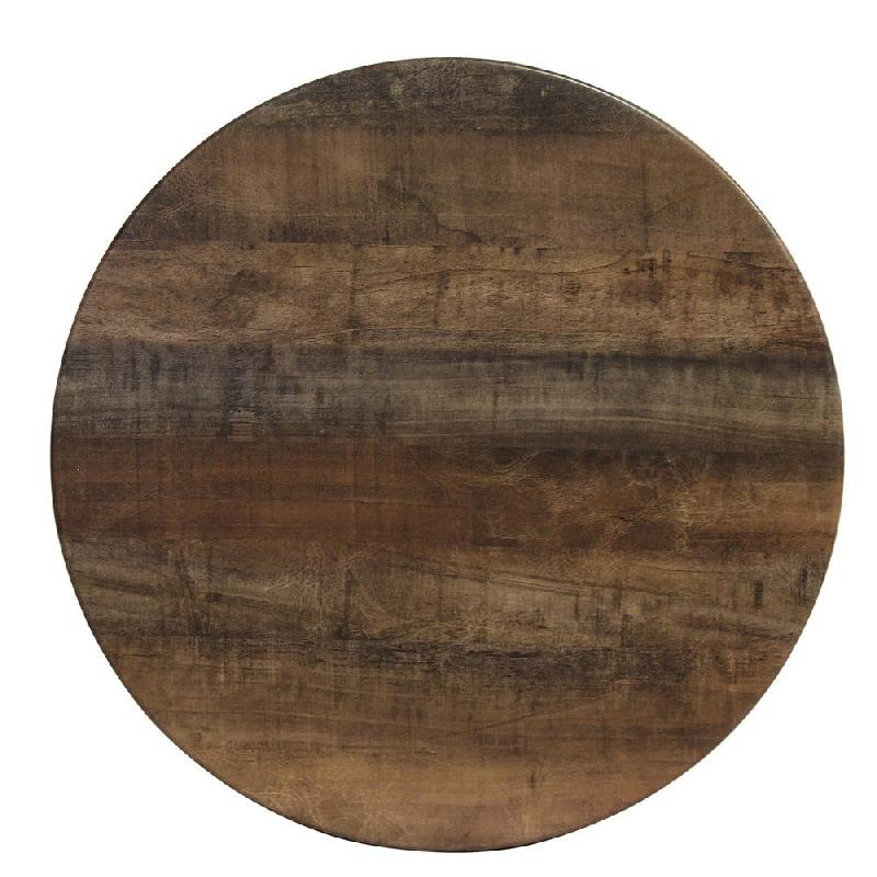 Plateau de table rond - extérieur - Werzalit Ø60cm décor Arizona_0