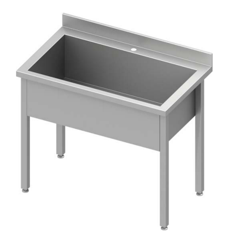 Plonge inox maxi 1 cuve profonde 300 mm soudée 1000x700x900 - P931337100_0