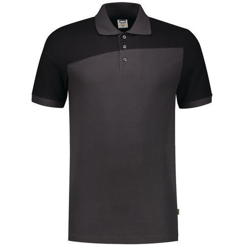 POLO BICOLORE COUTURES 202006 DARKGREY-BLACK 6XL - TRICORP WORKWEAR