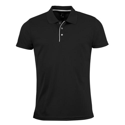 POLO PERSONNALISABLE HOMME NOIR MULTITECH PES