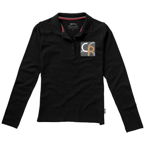 Polo manche longue pour femme - Point 33107994 - 100% coton peigné - 180 g/m²_0