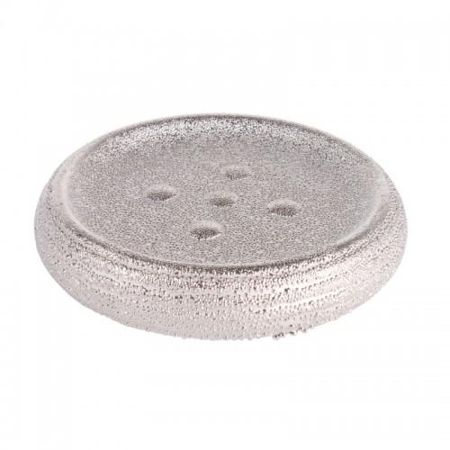 PORTE-SAVON - CÉRAMIQUE - ARGENTÉ - OMAN SPIRELLA