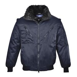 Portwest - Blouson pilote pour homme Bleu Marine Taille M - M bleu polyester 5036108203703_0