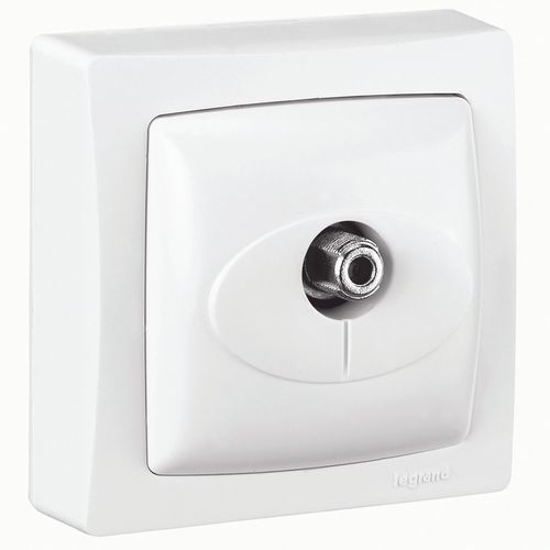 PRISE TÉLÉVISION SIMPLE TYPE F À VISSER - BLANC - LEGRAND