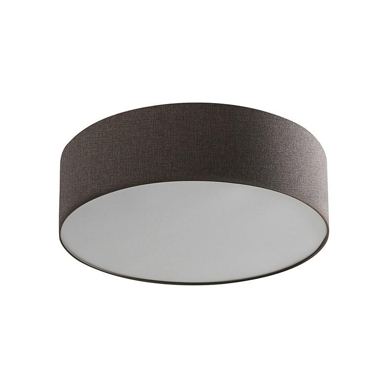 ROSSINI ILLUMINAZIONE Plafonnier Vivien 48Cm Avec Abat-Jour Cylindrique En Tissu Anthracite Et Raccord E27 Pour Éclairage Plafonnier - Groupe Rossini_0
