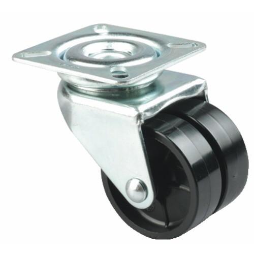 ROULETTE JUMELÉE, BANDAGE POLYAMIDE, SUR PLATINE, PIVOTANTE TENTE