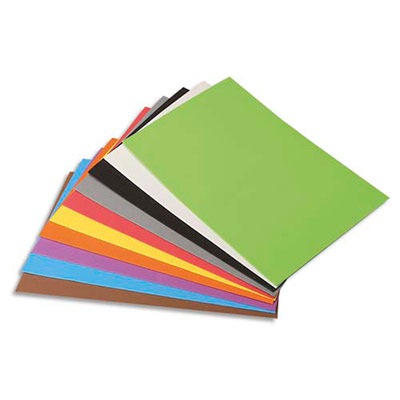 SACHET DE 10 FEUILLES DE CAOUTCHOUC ADHESIF, FORMAT 20X30 CM, COULEURS ASSORTIES